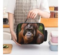LLUTSNTH Orangutan Taking Photo Insulated Lunch Bag for Adults Leakproof Cooler Bag with Detachable Handle- Reusable Lunch Tote for Men & Women to Work, Office, Picnic, Camping