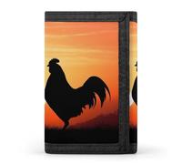 LLUTSNTH Orangutan Taking Photo Trifold Wallet for Men - Slim 8 Card Slots, Zipper Coin Purse Money Clip, Cash Compartment, Animal Chickens, One Size, Modern