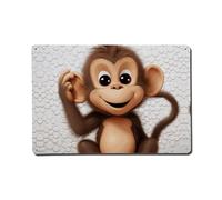 LLUTSNTH Outdoor Metal Wall Decorations Rustic Wall Art Hanging Walls Painting Cute Monkey Aluminum Retro Tin Sign Metal Signs Decor for Yard Backyard Patio Porch Decor
