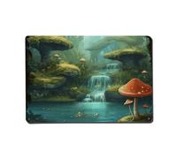 LLUTSNTH Outdoor Metal Wall Decorations Rustic Wall Art Hanging Walls Painting View of Fantasy River Aluminum Retro Tin Sign Metal Signs Decor for Yard Backyard Patio Porch Decor
