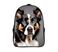 LLUTSNTH Owl Spring Flowers Turquoise Laptop Backpack for Men & Women Travel Daypack with Pockets, Work Bag for Office 16 In, Dog Breed, 40x28x16cm