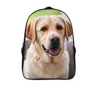 LLUTSNTH Owl Spring Flowers Turquoise Laptop Backpack for Men & Women Travel Daypack with Pockets, Work Bag for Office 16 In, Cute Labrador Dog, 40x28x16cm, Daypack Backpacks