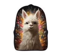 LLUTSNTH Owl Spring Flowers Turquoise Laptop Backpack for Men & Women Travel Daypack with Pockets, Work Bag for Office 16 In, White Camel, 40x28x16cm, Daypack Backpacks