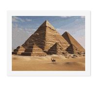 LLUTSNTH Paint by Numbers Kits for Adults, DIY Beginners Paint by Number Kits on Canvas, Ancient Egypt Pyramid Digital Oil Number Painting, Easy Canvas Art Print Kit for Home Decor Gift 30x40cm