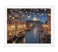 LLUTSNTH Paint by Numbers Kits for Adults, DIY Beginners Paint by Number Kits on Canvas, Beautiful Venice at Night Digital Oil Number Painting, Easy Canvas Art Print Kit for Home Decor Gift 40x50cm