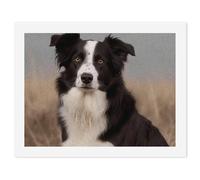 LLUTSNTH Paint by Numbers Kits for Adults, DIY Beginners Paint by Number Kits on Canvas, Border Collie Digital Oil Number Painting, Easy Canvas Art Print Kit for Home Decor Gift 30x40cm