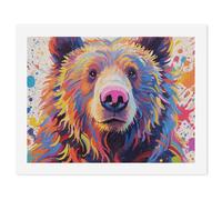 LLUTSNTH Paint by Numbers Kits for Adults, DIY Beginners Paint by Number Kits on Canvas, Colorful Bear Painting Digital Oil Number Painting, Easy Canvas Art Print Kit for Home Decor Gift 30x40cm