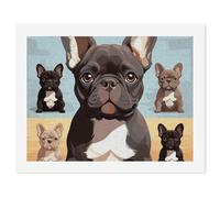 LLUTSNTH Paint by Numbers Kits for Adults, DIY Beginners Paint by Number Kits on Canvas, French Bulldog Dog Cute Digital Oil Number Painting, Easy Canvas Art Print Kit for Home Decor Gift 30x40cm