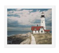 LLUTSNTH Paint by Numbers Kits for Adults, DIY Beginners Paint by Number Kits on Canvas, Lighthouse Backdrop Digital Oil Number Painting, Easy Canvas Art Print Kit for Home Decor Gift 40x50cm