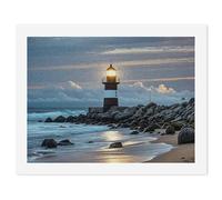 LLUTSNTH Paint by Numbers Kits for Adults, DIY Beginners Paint by Number Kits on Canvas, Sea Lighthouse Digital Oil Number Painting, Easy Canvas Art Print Kit for Home Decor Gift 30x40cm