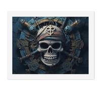 LLUTSNTH Paint by Numbers Kits for Adults, DIY Beginners Paint by Number Kits on Canvas, Skeleton Pirate Digital Oil Number Painting, Easy Canvas Art Print Kit for Home Decor Gift 30x40cm
