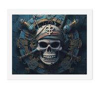 LLUTSNTH Paint by Numbers Kits for Adults, DIY Beginners Paint by Number Kits on Canvas, Skeleton Pirate Digital Oil Number Painting, Easy Canvas Art Print Kit for Home Decor Gift 40x50cm