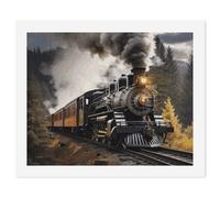 LLUTSNTH Paint by Numbers Kits for Adults, DIY Beginners Paint by Number Kits on Canvas, Steam Train Digital Oil Number Painting, Easy Canvas Art Print Kit for Home Decor Gift 40x50cm
