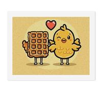 LLUTSNTH Paint by Numbers Kits for Adults, DIY Beginners Paint by Number Kits on Canvas, Waffles And Chicken Digital Oil Number Painting, Easy Canvas Art Print Kit for Home Decor Gift 30x40cm