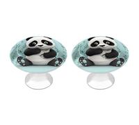 LLUTSNTH Panda Star Cabinet Knobs 2 Pack Drawer Pulls Stainless Steel Dresser Knobs Rustic Decorative Cabinet Pull Easy Install Wardrobes Handle with Screws Door Handles Furniture Hardware