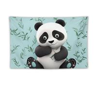 LLUTSNTH Panda Star Tapestry with Hanging Kit, Vintage Aesthetic Tapestry Wall Hanging for Bedroom Living Room Dorm Decor, Bohemian Personalized Backdrop for Home Decoration 40"x60"