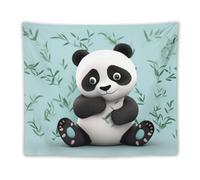 LLUTSNTH Panda Star Tapestry with Hanging Kit, Vintage Aesthetic Tapestry Wall Hanging for Bedroom Living Room Dorm Decor, Bohemian Personalized Backdrop for Home Decoration 50"x60"