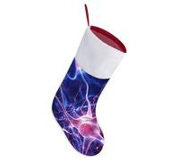 LLUTSNTH Personalized Christmas Stockings 16.5 Inch - Blue Nerve Cell Large Plush Xmas Stockings, Rustic Cozy Hanging Xmas Stocking Decorations for Family Holiday Christmas Party Decorations