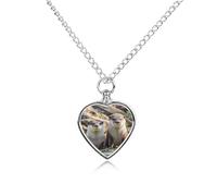 LLUTSNTH Pet Cremation Jewelry for Ashes Animal Cute Brown Otters Pendant Heart Pet Urn Necklace Memorial Keepsake Jewelry for Animal Gift with Filling Kit