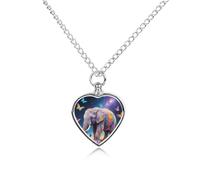 LLUTSNTH Pet Cremation Jewelry for Ashes Astra Elephant Pendant Heart Pet Urn Necklace Memorial Keepsake Jewelry for Animal Gift with Filling Kit