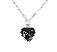 LLUTSNTH Pet Cremation Jewelry for Ashes Drummer Pendant Heart Pet Urn Necklace Memorial Keepsake Jewelry for Animal Gift with Filling Kit