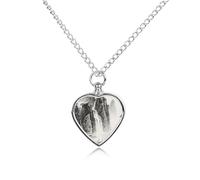 LLUTSNTH Pet Cremation Jewelry for Ashes Ink Painting Landscape Pendant Heart Pet Urn Necklace Memorial Keepsake Jewelry for Animal Gift with Filling Kit
