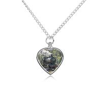 LLUTSNTH Pet Cremation Jewelry for Ashes Steam Train Pendant Heart Pet Urn Necklace Memorial Keepsake Jewelry for Animal Gift with Filling Kit