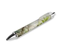LLUTSNTH Pigeon Magnolia Bloom Ballpoint Pens Black Medium Point 0.55mm Ball Point Pen Retractable Office Pens with Super Soft Grip Writing Ink Pen for Men Women 1 PCS