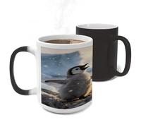 LLUTSNTH Polar Duet Color Changing Mug Heat Changing Coffee Cup Funny Magic Mug Novelty Heat Sensitive Coffee Mugs for Men Women Office Christmas Birthday Gift 11 Oz