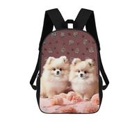 LLUTSNTH Pomeranians Puppies And Point 17 Inch Laptop Backpack for Men Women Travel Daypack with Pockets Work Bag for Office