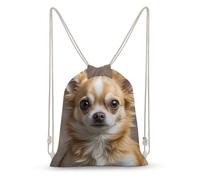 LLUTSNTH Purple Dragon Moon Drawstring Backpack for Women - Large Canvas Sackpack, Gym Sport Travel Bag, Drawstring Bags, Cute Chihuahua, 35x50cm, Travel Backpacks