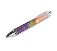 LLUTSNTH Purple Lavender Fields Ballpoint Pens Black Medium Point 0.55mm Ball Point Pen Retractable Office Pens with Super Soft Grip Writing Ink Pen for Men Women 1 PCS
