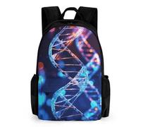 LLUTSNTH Rainbow Circle Shamrock Backpack with Pocket - 15.6-inch Laptop Sleeve Bag Casual Daypack for Work And Travel, Dna Genetic Helix, 42x30.5cm, Daypack Backpacks