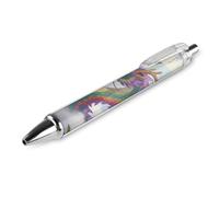 LLUTSNTH Rainbow-scaled-eastern-dragon Ballpoint Pens Black Medium Point 0.55mm Ball Point Pen Retractable Office Pens with Super Soft Grip Writing Ink Pen for Men Women 1 PCS
