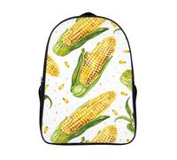 LLUTSNTH Real Image of Donkey Laptop Backpack for Men & Women Travel Daypack with Pockets, Work Bag for Office 16 In, Cartoon Corn on the Cob, 40x28x16cm