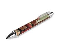 LLUTSNTH Red Dragon Ballpoint Pens Black Medium Point 0.55mm Ball Point Pen Retractable Office Pens with Super Soft Grip Writing Ink Pen for Men Women 1 PCS