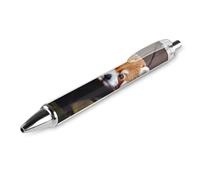LLUTSNTH Red Panda Ballpoint Pens Black Medium Point 0.55mm Ball Point Pen Retractable Office Pens with Super Soft Grip Writing Ink Pen for Men Women 1 PCS