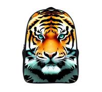LLUTSNTH Red Pandas Laptop Backpack for Men & Women Travel Daypack with Pockets, Work Bag for Office 16 In, Little Fat Tiger Head, 40x28x16cm, Daypack Backpacks