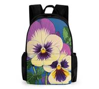 LLUTSNTH Red Rose Love Heart Backpack with Pocket - 15.6-inch Laptop Sleeve Bag Casual Daypack for Work And Travel, Pansy Perfection Print, 42x30.5cm, Daypack Backpacks