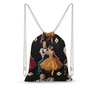 LLUTSNTH Rocky Mountain Range Drawstring Backpack for Women - Large Canvas Sackpack, Gym Sport Travel Bag, Drawstring Bags, Ballroom Dance Small Pattern, 35x50cm, Travel Backpacks