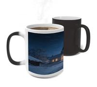 LLUTSNTH Silent Night Color Changing Mug Heat Changing Coffee Cup Funny Magic Mug Novelty Heat Sensitive Coffee Mugs for Men Women Office Christmas Birthday Gift 11 Oz