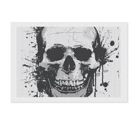 LLUTSNTH Simple Skull Graphic 5D Diamond Painting Kits for Adults 8"x12" DIY Drill Diamond Art Kits Arts and Crafts for Beginners Sparkling Home Wall Decor Painting for Living Room Bedroom (No Frame)
