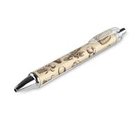 LLUTSNTH Sketch Style Vegetables Ballpoint Pens Black Medium Point 0.55mm Ball Point Pen Retractable Office Pens with Super Soft Grip Writing Ink Pen for Men Women 1 PCS