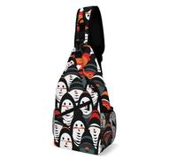 LLUTSNTH Sling Bag for Travel & Hiking, Flag of Venezuela Crossbody Chest Pack Fanny Pack with Adjustable Strap, Monster Face, 38x20cm