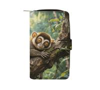 LLUTSNTH Slow Loris Travel Wallet Slim Leather Wallets Clutch Organizer Purse Coin Pocket for Men Women