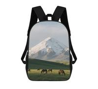 LLUTSNTH Snow - Capped Mountain 17 Inch Laptop Backpack for Men Women Travel Daypack with Pockets Work Bag for Office