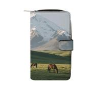 LLUTSNTH Snow - Capped Mountain Travel Wallet Slim Leather Wallets Clutch Organizer Purse Coin Pocket for Men Women