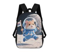 LLUTSNTH Space - Suit Hamster 17 Inch Laptop Backpack for Men Women Travel Daypack with Pockets Work Bag for Office