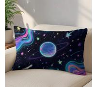 LLUTSNTH Starry Cosmos Throw Pillow Covers 12 "x20 Decorative Lumbar Pillowcase with Hidden Zipper Pillow Case Soft Cushion Cover for Couch Bedroom Living Room