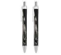 LLUTSNTH Steam Train Ballpoint Pens Black Medium Point 0.55mm Ball Point Pen Retractable Office Pens with Super Soft Grip Writing Ink Pen for Men Women 2 PCS